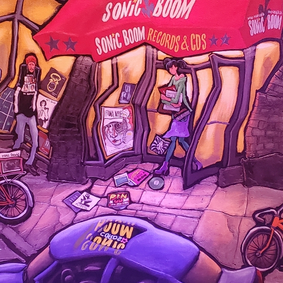 Michael Birawer sonic boom canvas painting - Picture 2 of 5